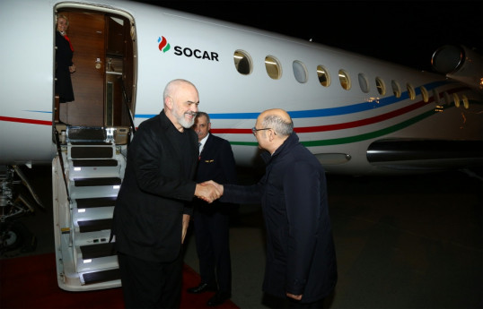 Albaniyanın Baş naziri Edi Rama Azərbaycana işgüzar səfərə gəlib - FOTO 