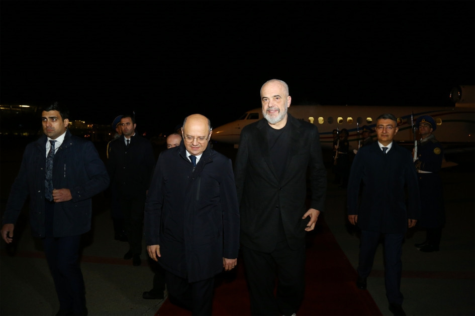 Albaniyanın Baş naziri Edi Rama Azərbaycana işgüzar səfərə gəlib - FOTO 