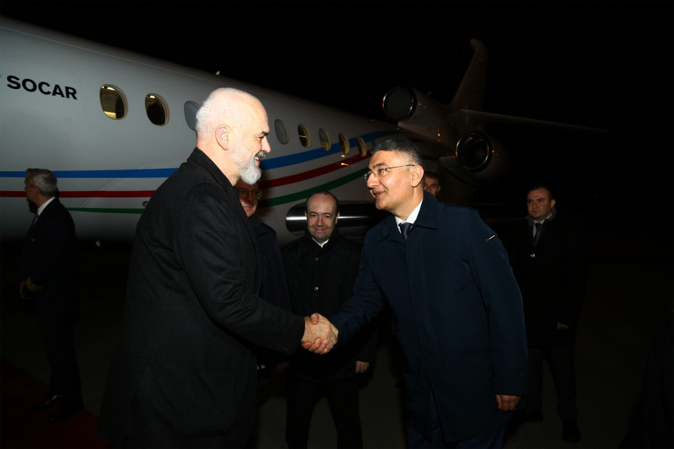 Albaniyanın Baş naziri Edi Rama Azərbaycana işgüzar səfərə gəlib - FOTO 