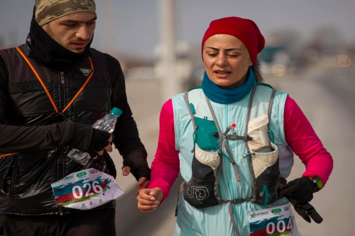 Xankəndi–Bakı ultra marafonu: Ucardan start götürən üçüncü mərhələ Hacıqabulda başa çatıb - FOTO 