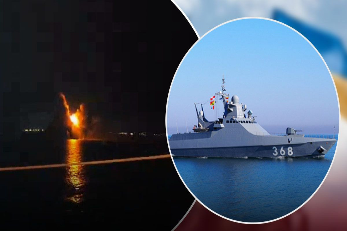 Rusiyanın daha bir hərbi gəmisi Ukrayna SQ tərəfindən vurulub - <span class="red_color">VİDEO