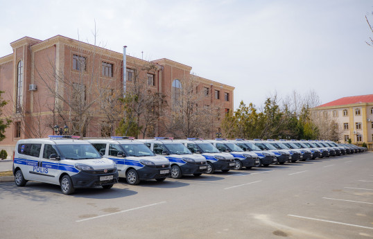 Naxçıvan polisinə 20 yeni xidməti avtomobil verilib - FOTO 