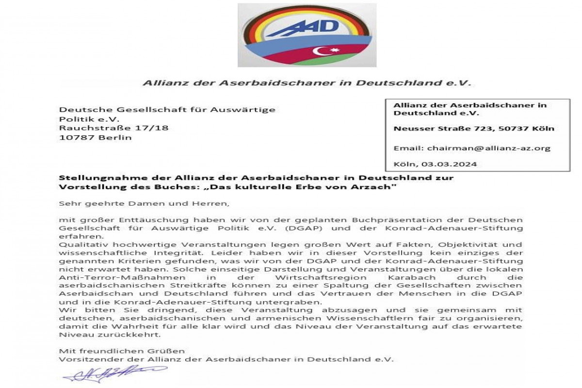 Мероприятие армян в связи с «Арцахом» в Берлине не состоится
