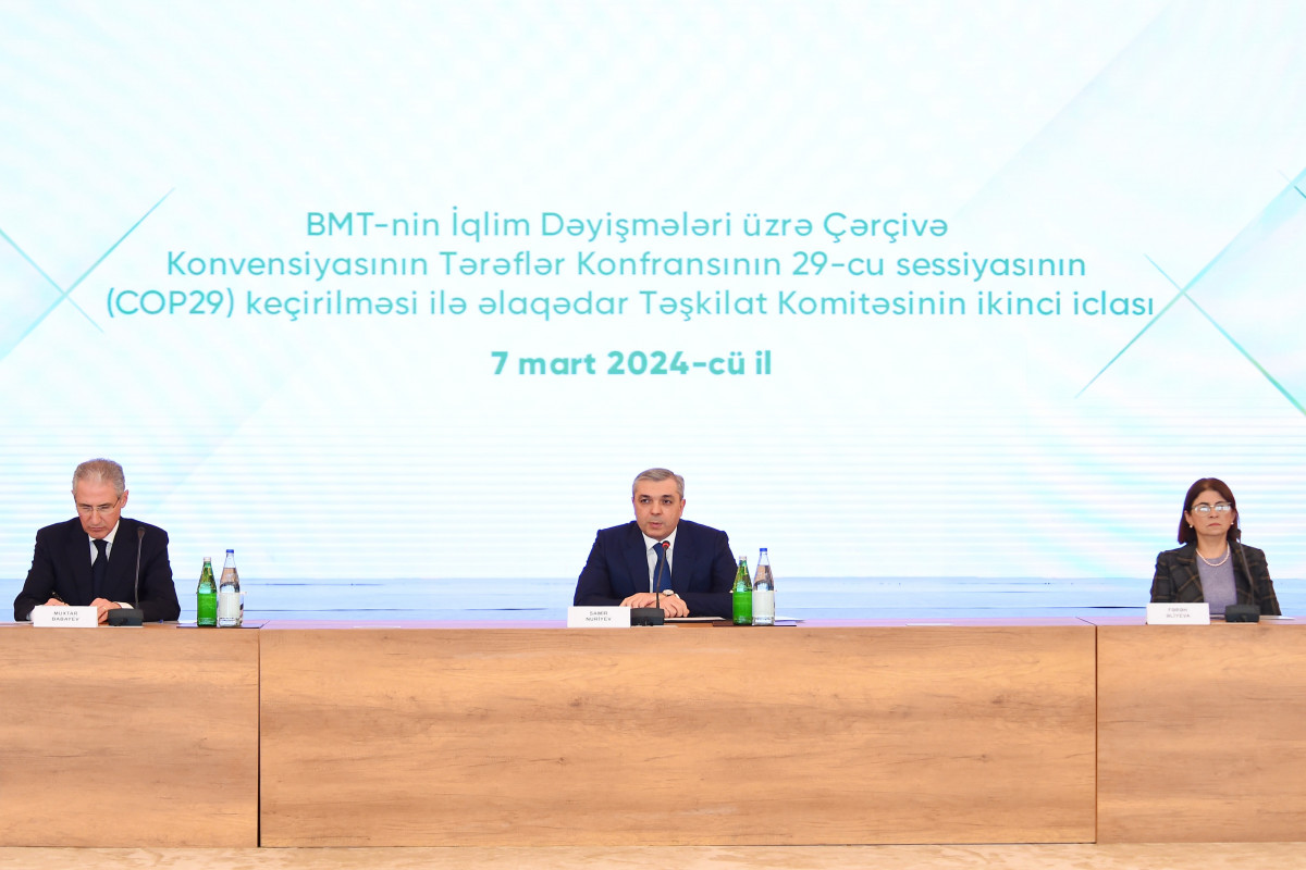 COP29 ilə əlaqədar Təşkilat Komitəsinin ikinci iclası keçirilib