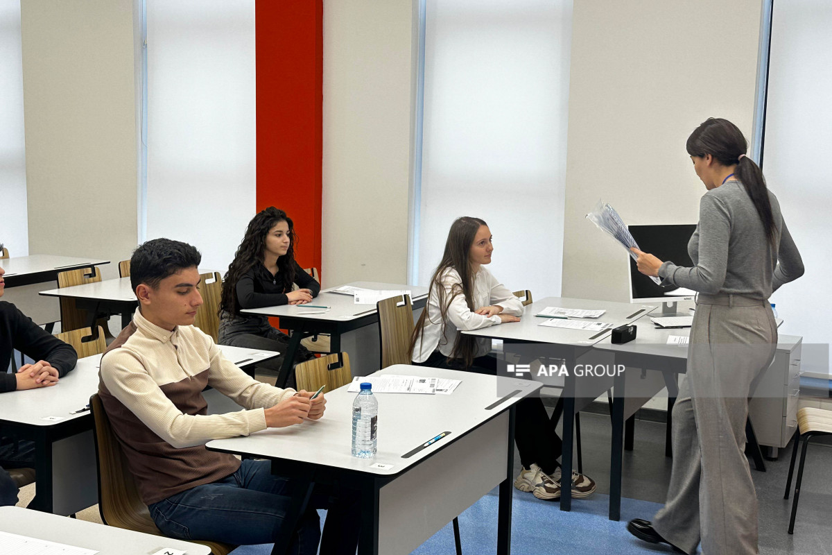 İşğaldan azad edilmiş Füzuli şəhərində ilk dəfə olaraq buraxılış imtahanı keçirilir - FOTO 