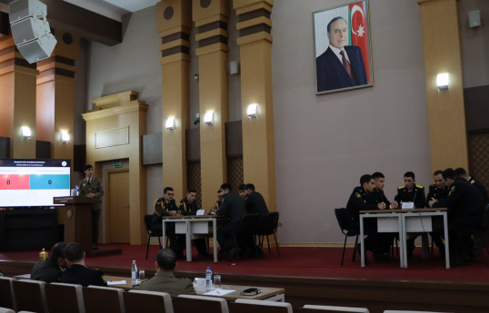 Xüsusi təyinatlı ali məktəblərin kursantları arasında intellektual yarış keçirilib
