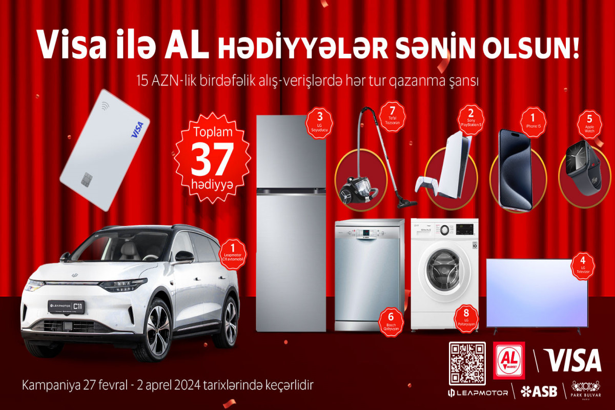 AL Marketdə alış-veriş edin, avtomobil və digər qiymətli hədiyyələri qazanın