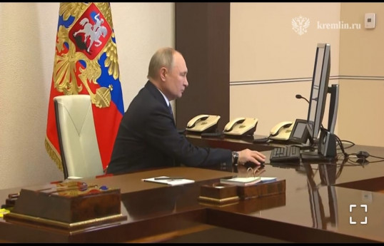 Vladimir Putin prezident seçkilərində səs verib  - VİDEO 