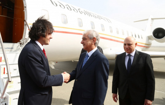 Gürcüstanın Baş naziri İrakli Kobaxidze Azərbaycana rəsmi səfərə gəlib - FOTO 