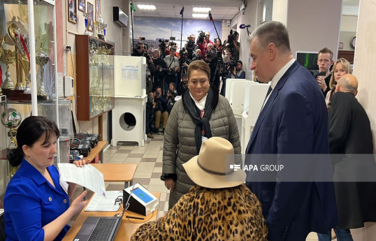 Azərbaycan parlamentariləri Rusiyada prezident seçkilərini müşahidə ediblər - FOTO 