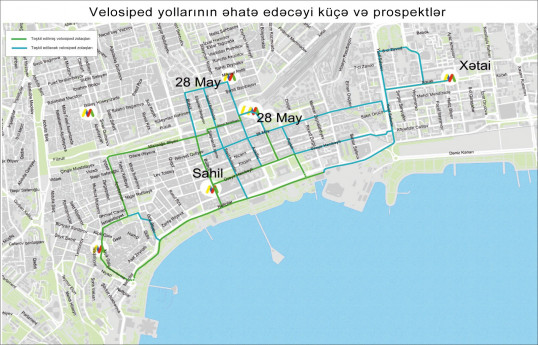 Bakıda 6.5 km məsafəni əhatə edən mikromobillik zolağı tamamlanıb
