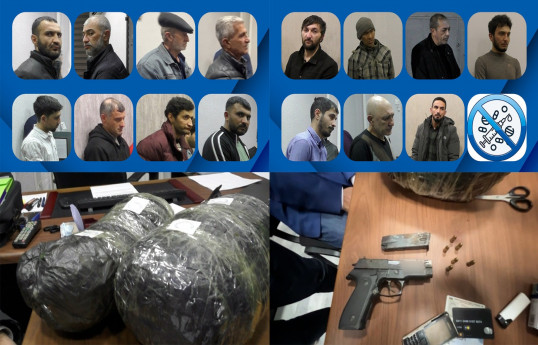 Nərimanovda  8 kiloqram narkotik vasitə və 2 ədəd “Makarov” tapançası aşkar edilib - FOTO  - VİDEO 