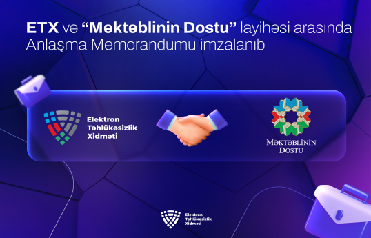 ETX və “Məktəblinin Dostu” layihəsi arasında Anlaşma Memorandumu imzalanıb