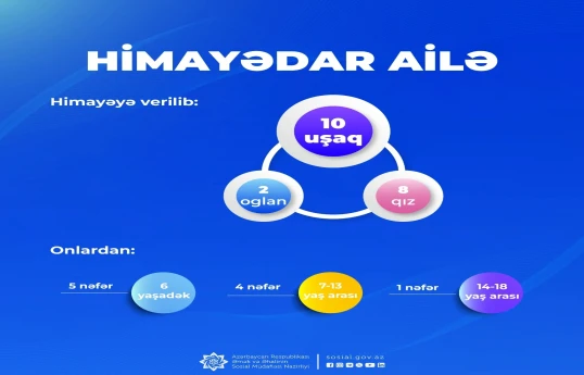 Sosial Xidmətlər Agentliyi tərəfindən 10 uşaq himayədar ailələrə verilib