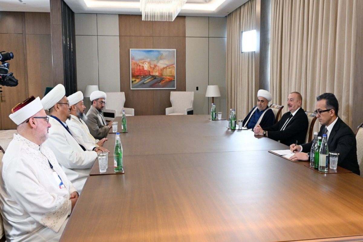 Президент Азербайджана принял делегацию религиозных лидеров государств-членов и наблюдателей ОТГ - <span class="red_color">ОБНОВЛЕНО