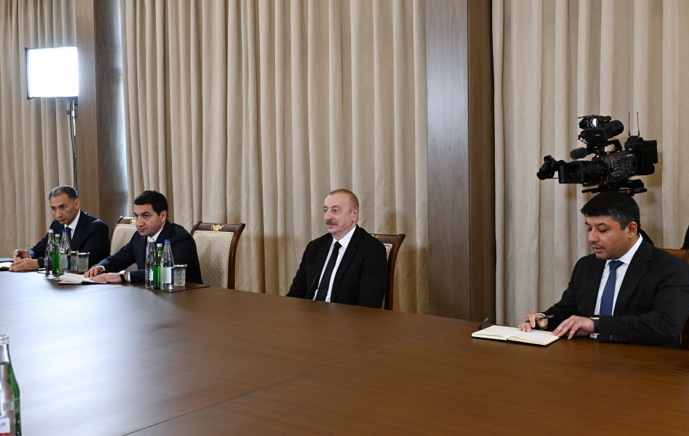 Prezident İlham Əliyev İraq Parlamentinin sədrini qəbul edib
