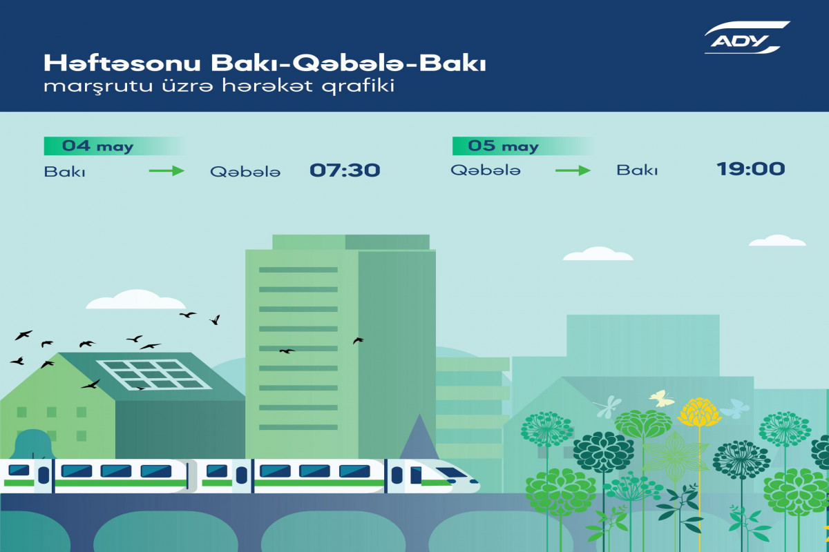 Bakı-Ağstafa-Bakı dəmir yolu marşrutu üzrə əlavə qatar təyin edilib - CƏDVƏL 