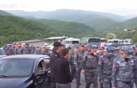 Ermənistan polisi Tavuşun Kirants kəndində gücləndirilmiş iş rejiminə keçib - VİDEO 