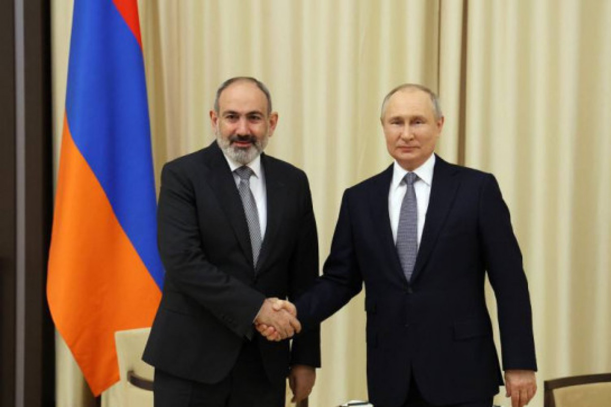 Nikol Pashinyan, the Prime Minister of Armenia and Russian President Vladimir Putin