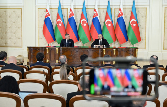 Azərbaycan Prezidenti və Slovakiya Baş naziri mətbuata birgə bəyanatla çıxış ediblər - YENİLƏNİB-1 