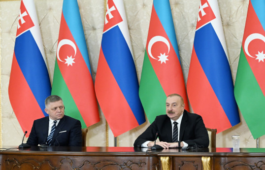 Prezident İlham Əliyev: Bu gün Slovakiya-Azərbaycan əlaqələrində yeni səhifə açılır