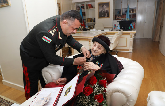 Səfərbərlik Xidməti 102 yaşlı veteranı təltif edib