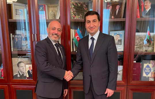Hikmət Hacıyev BMT Baş katibinin köməkçisi ilə görüşüb