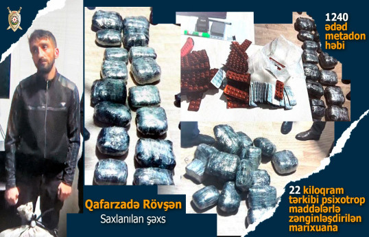 Lənkəranda saxlanılan narkokuryerdə 22 kq marixuana aşkar olunub