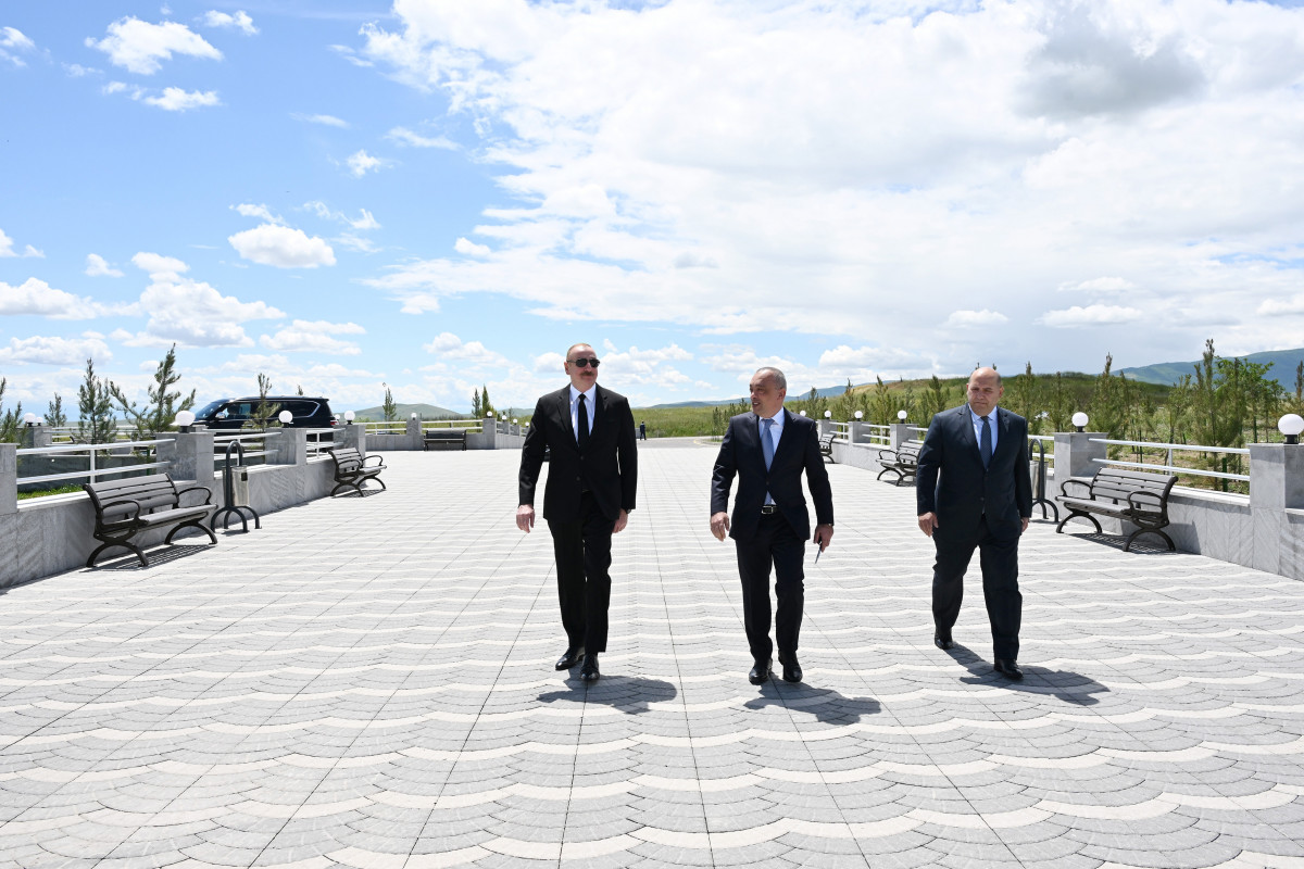 President Ilham Aliyev participated in opening of Kondalanchay water reservoir complex in Fuzuli district after repair and restoration -<span class="red_color">UPDATED