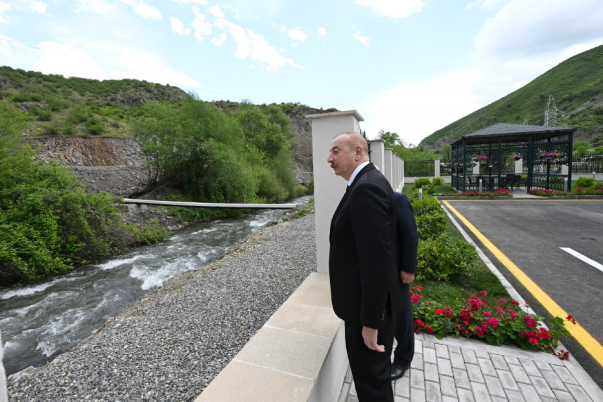Prezident İlham Əliyev Laçında kiçik su elektrik stansiyalarının açılışlarında iştirak edib - FOTO 