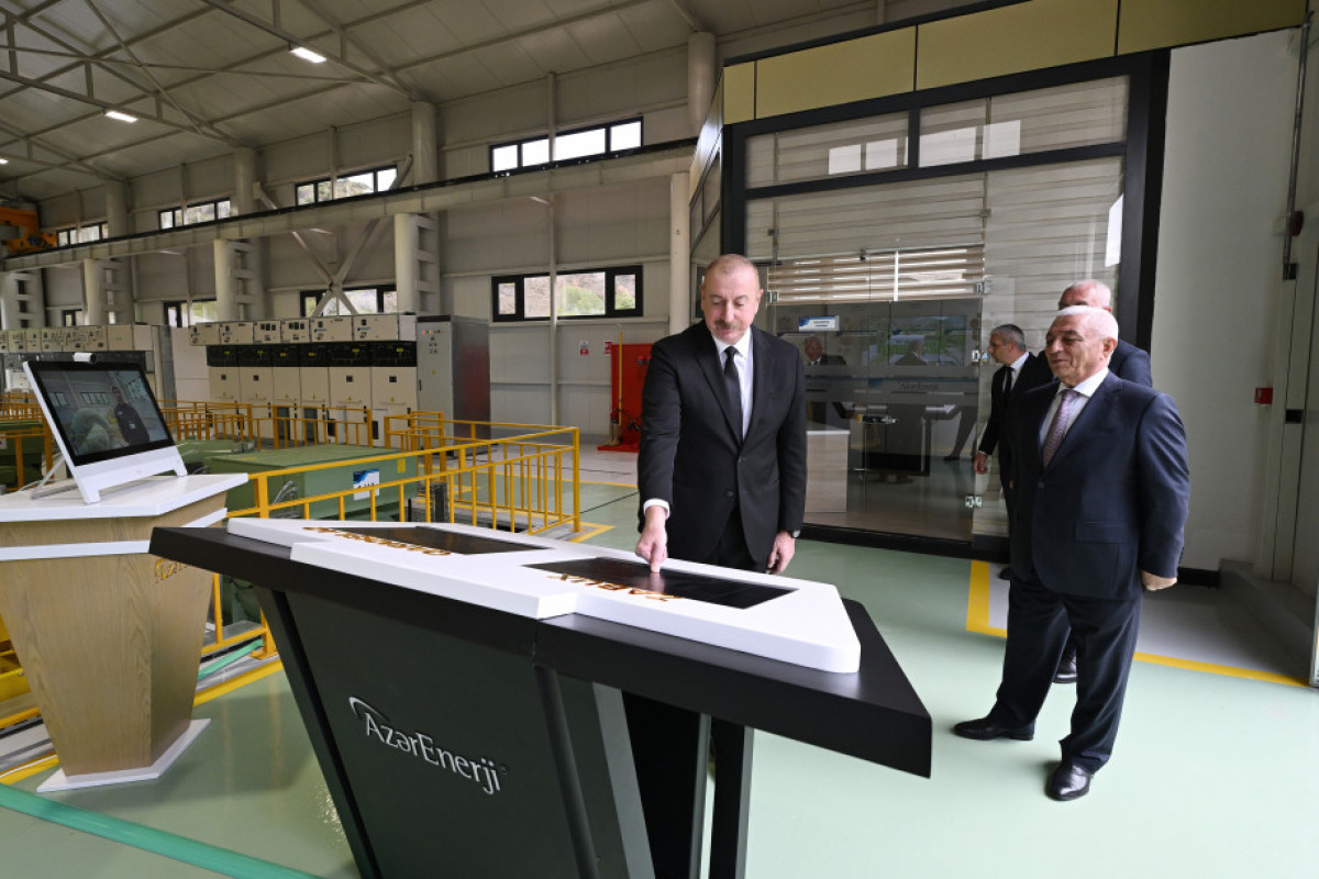 Prezident İlham Əliyev Laçında kiçik su elektrik stansiyalarının açılışlarında iştirak edib - <span class="red_color">FOTO