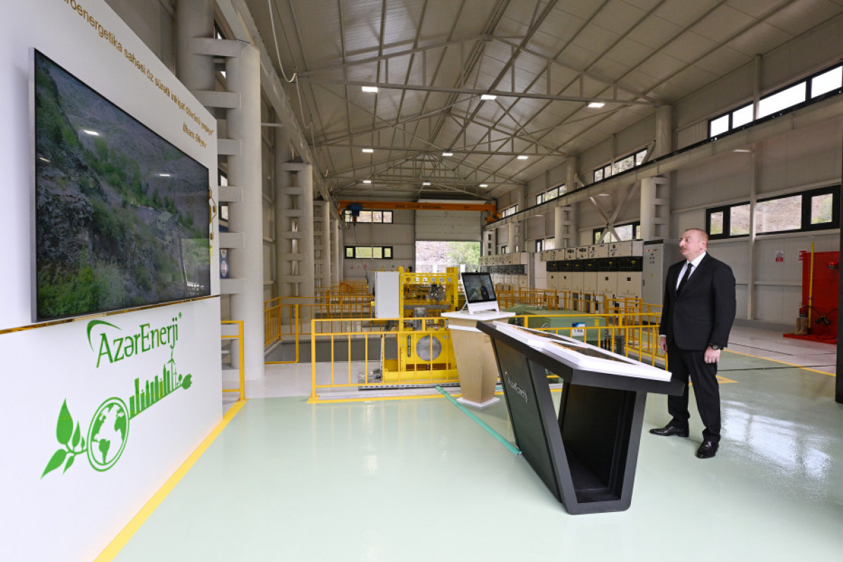 Prezident İlham Əliyev Laçında kiçik su elektrik stansiyalarının açılışlarında iştirak edib - FOTO 