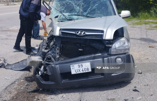 Şamaxıda yol qəzası baş verib, xəsarət alan var - FOTO 