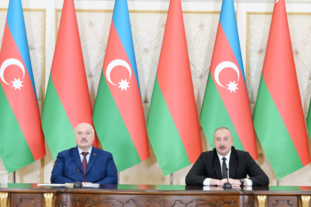 Azərbaycan və Belarus prezidentləri mətbuata bəyanatlarla çıxış ediblər - YENİLƏNİB-1 