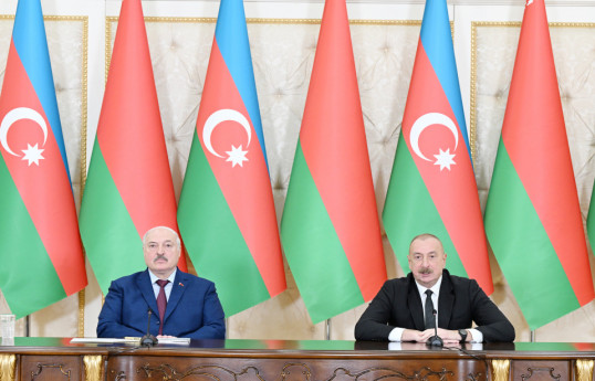 Azərbaycan və Belarus prezidentləri mətbuata bəyanatlarla çıxış ediblər - YENİLƏNİB-1 