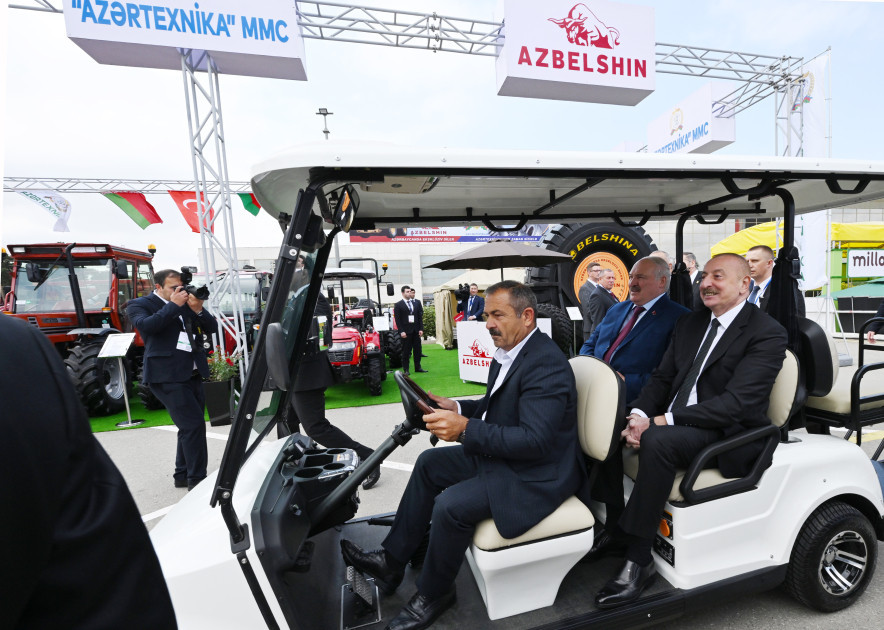 Azərbaycan və Belarus prezidentləri “Caspian Agro” və “InterFood Azerbaijan” sərgiləri ilə tanış olublar