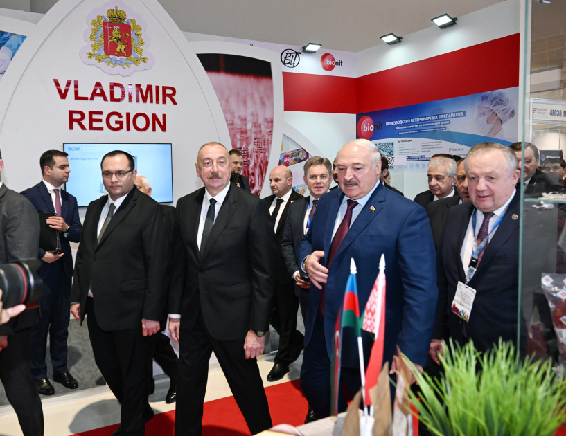 Azərbaycan və Belarus prezidentləri “Caspian Agro” və “InterFood Azerbaijan” sərgiləri ilə tanış olublar