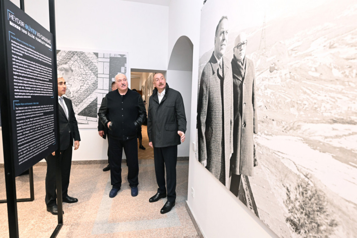 Presidents of Azerbaijan and Belarus viewed "Heydar Aliyev and Garabagh" exhibition at the Creativity Center in Shusha