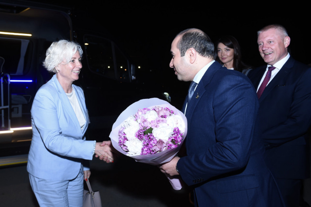Speaker of Latvian Saeima arrives in Azerbaijan for official visit-<span class="red_color">PHOTO