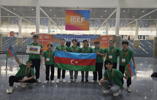 Azərbaycan məktəbliləri ilk dəfə ABŞ-nin Beynəlxalq Elm və Mühəndislik Yarışmasında medal qazanıblar
