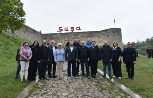 Latviya Parlamenti sədrinin başçılıq etdiyi nümayəndə heyəti Füzuli və Şuşa şəhərlərində olub - FOTO  - YENİLƏNİB 
