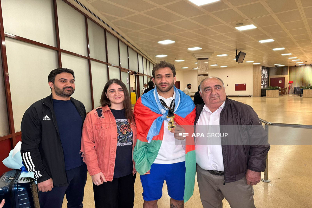 World Champion Hidayat Heydarov, members of National Judo Team return to Azerbaijan-<span class="red_color">PHOTO