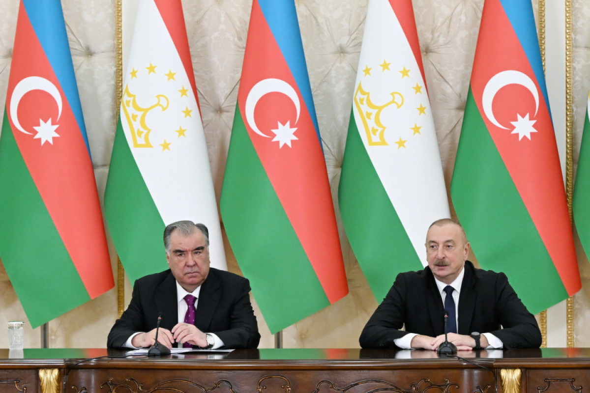Ilham Aliyev, President of the Republic of Azerbaijan, and Emomali Rahmon, President of the Republic of Tajikistan