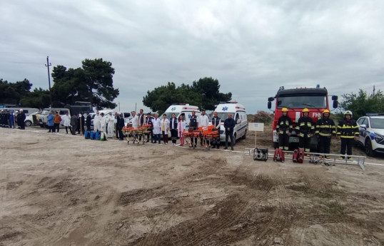 FHN-in Muğan Regional Mərkəzi nümunəvi mülki müdafiə məşqi keçirib