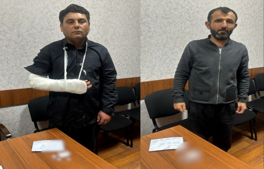 Polis saxlayan zaman özünə xəsarət yetirib gizlənən şəxs və onunla birgə olan bir nəfər tutulub