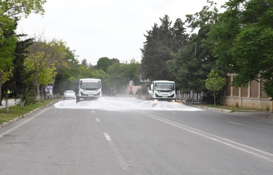 Bakının 549 küçəsi yuyulub - YENİLƏNİB 