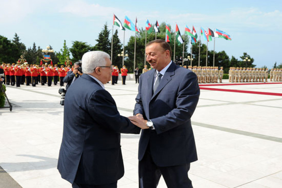 Fələstin Dövlətinin Prezidenti Mahmud Abbas, Azərbaycan Respublikasının Prezidenti İlham Əliyev