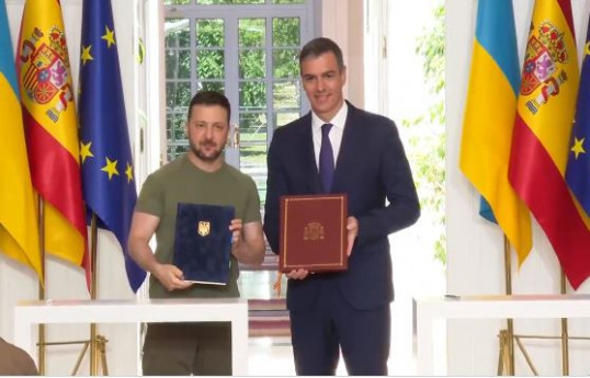 Ukrayna Prezidenti Vladimir Zelenski və İspaniya Baş naziri Pedro Sançez