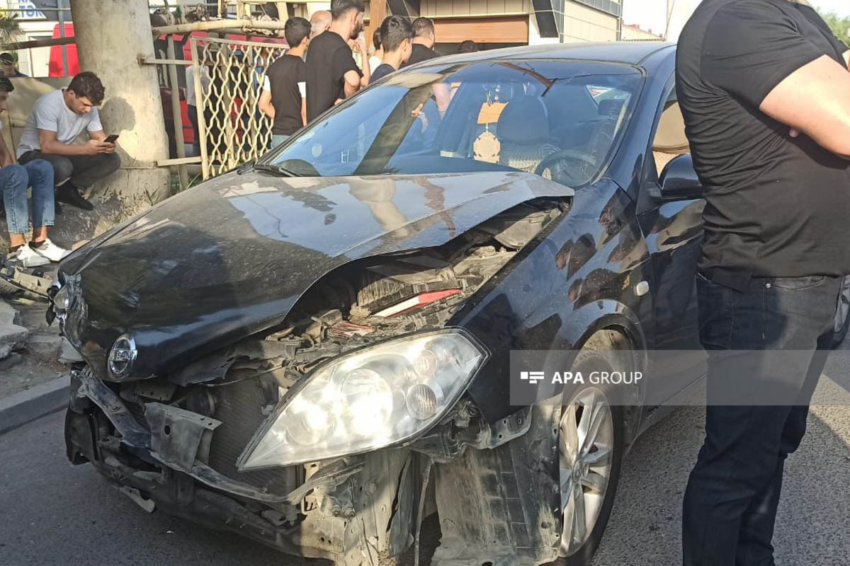 Sumqayıtda 2 avtomobil toqquşub, 3 nəfər yaralanıb