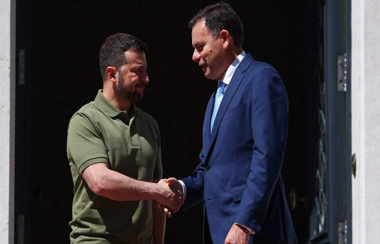 Ukrayna Prezidenti Volodimir Zelenski və Portuqaliyanın Baş naziri Luis Monteneqro